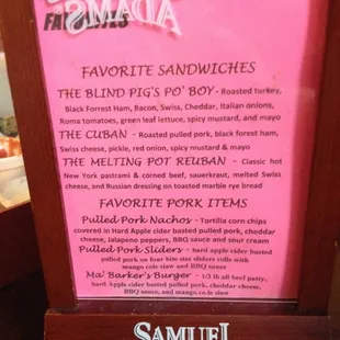 Their special is the Cuban