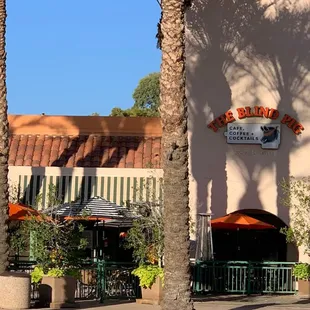 the entrance to the restaurant