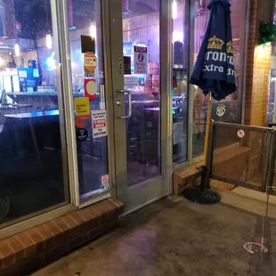 Closed but no signage and open per online