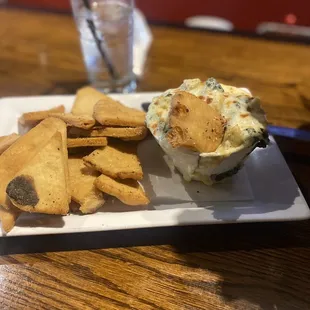Spinach dip w/ some kinda good bread