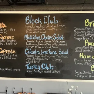 the menu