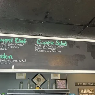 the menu