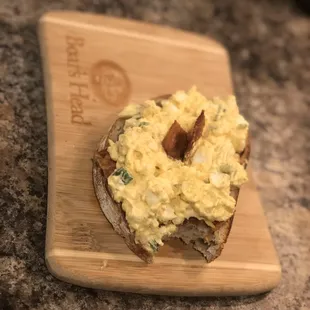 Sriracha Deviled Egg Salad w/ BoarsHead Bacon on top