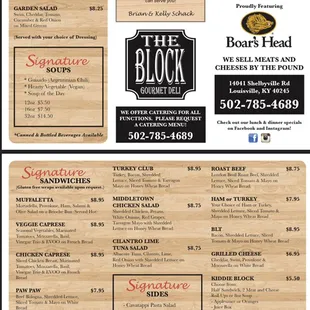 Deli Menu