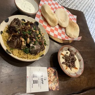 a plate of food on a table