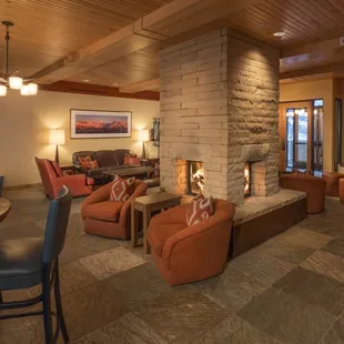the living room and dining area