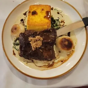 a plate of food on a table