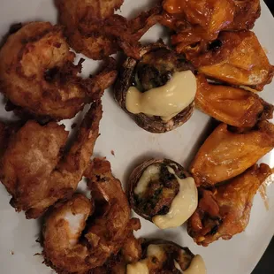 a plate of fried food