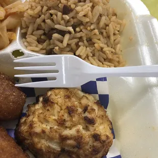 Where the styrofoam was burned by the hushpuppies