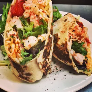 Toasted Grilled Shrimp Wrap, a new fave, headed for the Menu!