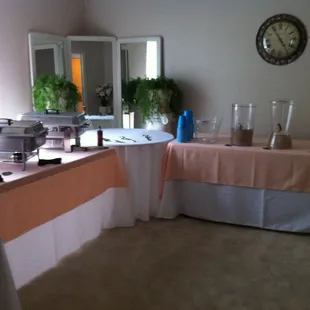 Buffet tables