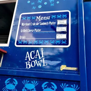 a menu for a seafood platter