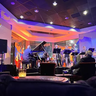a jazz band performing