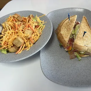 Garden Salad &amp; Turkey Bacon Ranch Sandwich