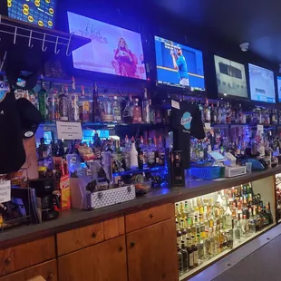 a variety of liquors