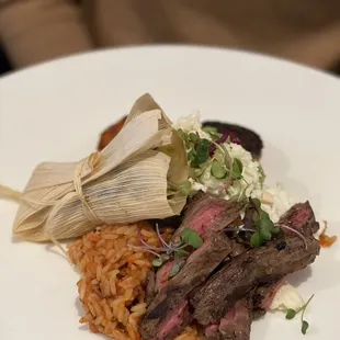 Surf and turf tamales