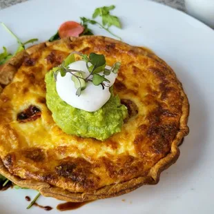 Bacon and avacado quiche