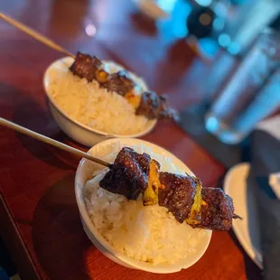 beef skewers