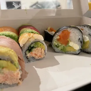 Rainbow roll, Philly roll