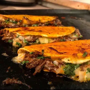 a steak and cheese quesadilla
