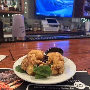 a plate of fried shrimp