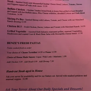 More menu