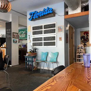 the interior of the restaurant