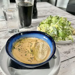Soup and salad