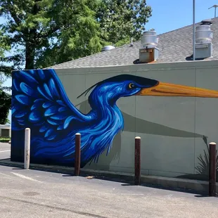 Nice mural on back of building