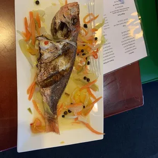 Red Snapper   the 1st dish of my companion... NOT AS INTENDED But a Speedy and Most Effective Correction Was Taken