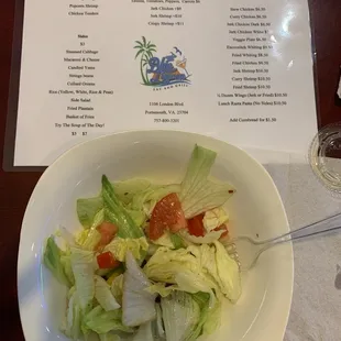 Ohhh The Salad!!! Super Fresh!! Poppin&apos; tomatoes, snap crisp lettuce MMMMM Good!!!