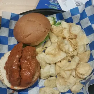 Buffalo chicken burger