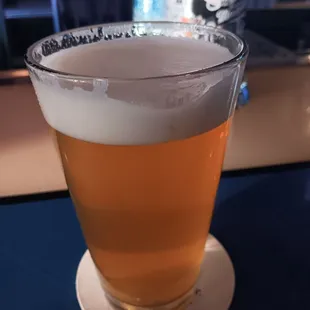 a glass of beer