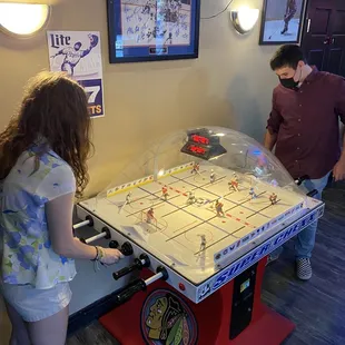 Vintage arcade hockey!