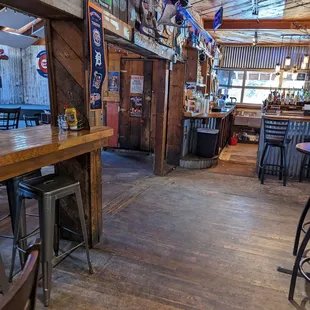 the interior of the pub