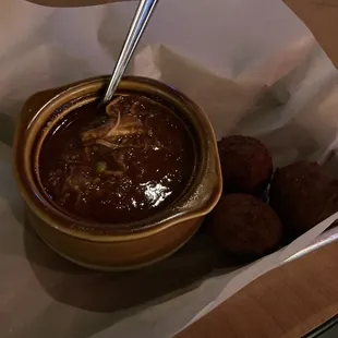 Brunswick Stew with hush puppies