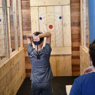 Friends and Family at The Blue Ox Hatchet House