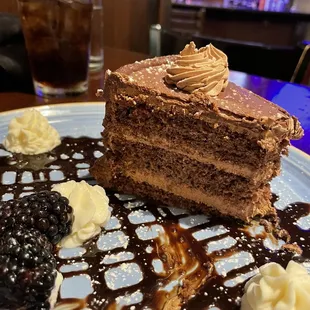 Cake with bomb whipped cream