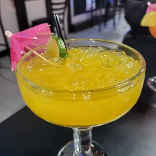 a glass of orange juice