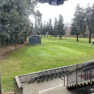 View of the golf course from the restaurant