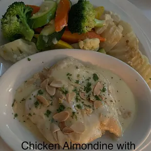 Chicken Almondine and Anna Potatoes