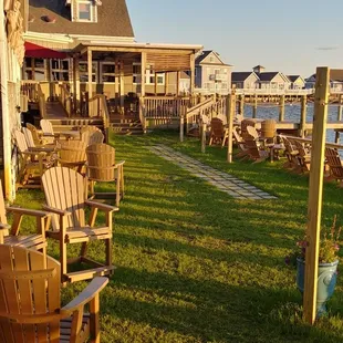 Outdoor bar seating