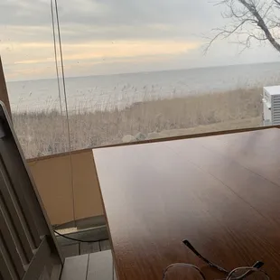 Tent table view.