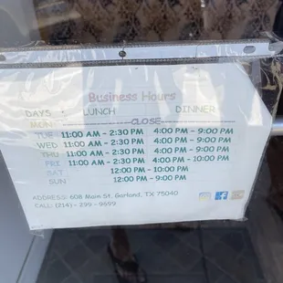Closed mondays
