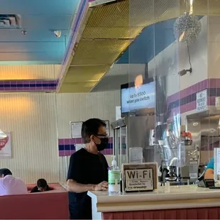 People at the counter. And the girl working there extremely unprofessional.