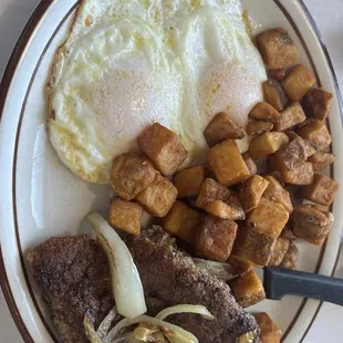 Tennessee Fried Steak and 2 Eggs