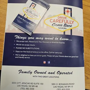 The mini menu &amp; family owned!