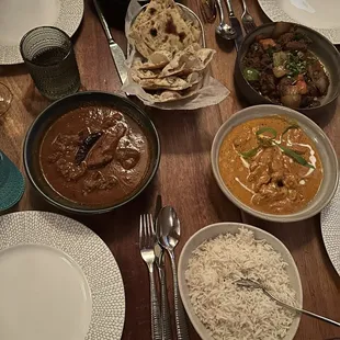 a table full of food