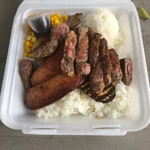 Steak &amp; Sausage plate