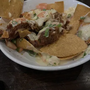 a plate of nachos